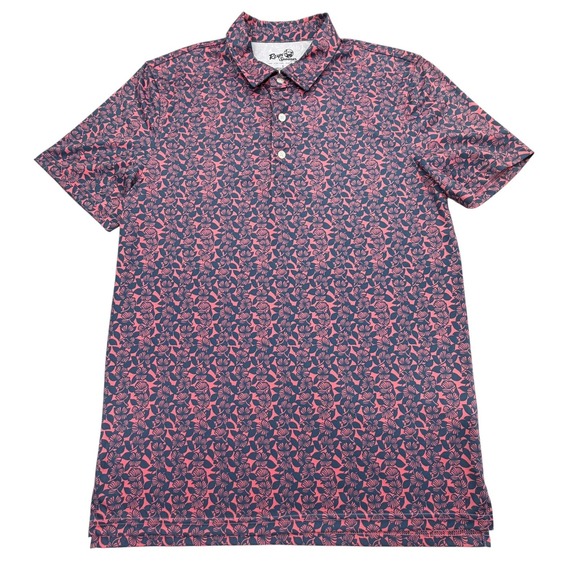 reyn spooner Other - Reyn Spooner Polo Shirt Mens S Pink Floral Golf Performance Moisture Wicking
